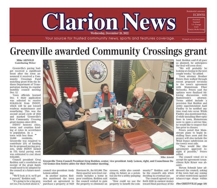 Clarion Front Page 12.28.2022